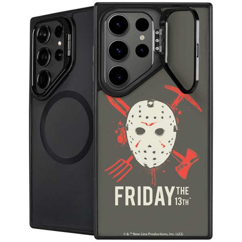 Warner Bros Friday the 13th Jason Voorhees Mask Galaxy S25 Ultra Kickstand Case